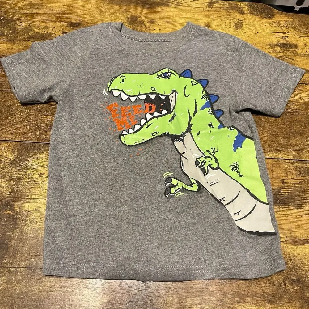 Lot of 4 Toddler Boys Shirts Size 3T Garanimals Graphic Tees Long Short Sleeve